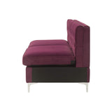Acme Furniture Jaszira Modular - Armless Sofa in Burgundy Velvet Acme