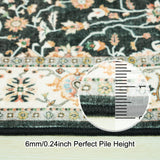 Washable Hallway Runner Rug 2x3 - Runner Rug Kitchen Rugs and Mats Non Skid Washable Waterproof Carpet Runner for Living Room Bedroom Bathroom (Black, 2X3) TOPRUUG