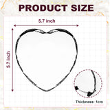 Beclumas 6 Pack 5.7" X5.7" Sublimation Slate Blanks,Heart Heat Thermal Transfer Stone Slate Picture Frame Plaque with Display Stand for Desktop Souvenir DIY Personalized Custom Gift Design Beclumas