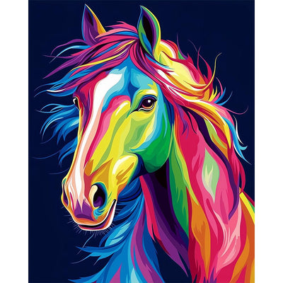 Natuyalo Animal Paint by Numbers Kit for Adults - Colorful Horse Head Paint by Number on Canvas Without Frame, DIY Acrylic Painting for Ideal Gift Home Wall Decor (16x20 Inch)