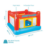 Intex Inflatable Jump-O-Lene Trampoline Bounce House with Crawl-Thru Door & Net - Indoor & Outdoor Backyard Blow-Up Bouncy Playhouse for Kids Ages 3-6 Intex