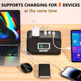 HOWEASY 120W Portable Power Station, 88Wh Solar Generator, Lithium Battery Power with 2 110V AC (Peak 150W) Socket/ 2 DC Ports/3 USB QC3.0/LED Light for Outdoor Camping Trip Hunting Emergency HOWEASY