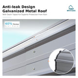 MFSTUDIO Carports 20x30 ft, Heavy Duty CarPort with Side Walls, Metal Outdoor Car Port Canopy Shelters Garage Shelter Shade with Galvanized Roof for Car, Truck and Boats MFSTUDIO