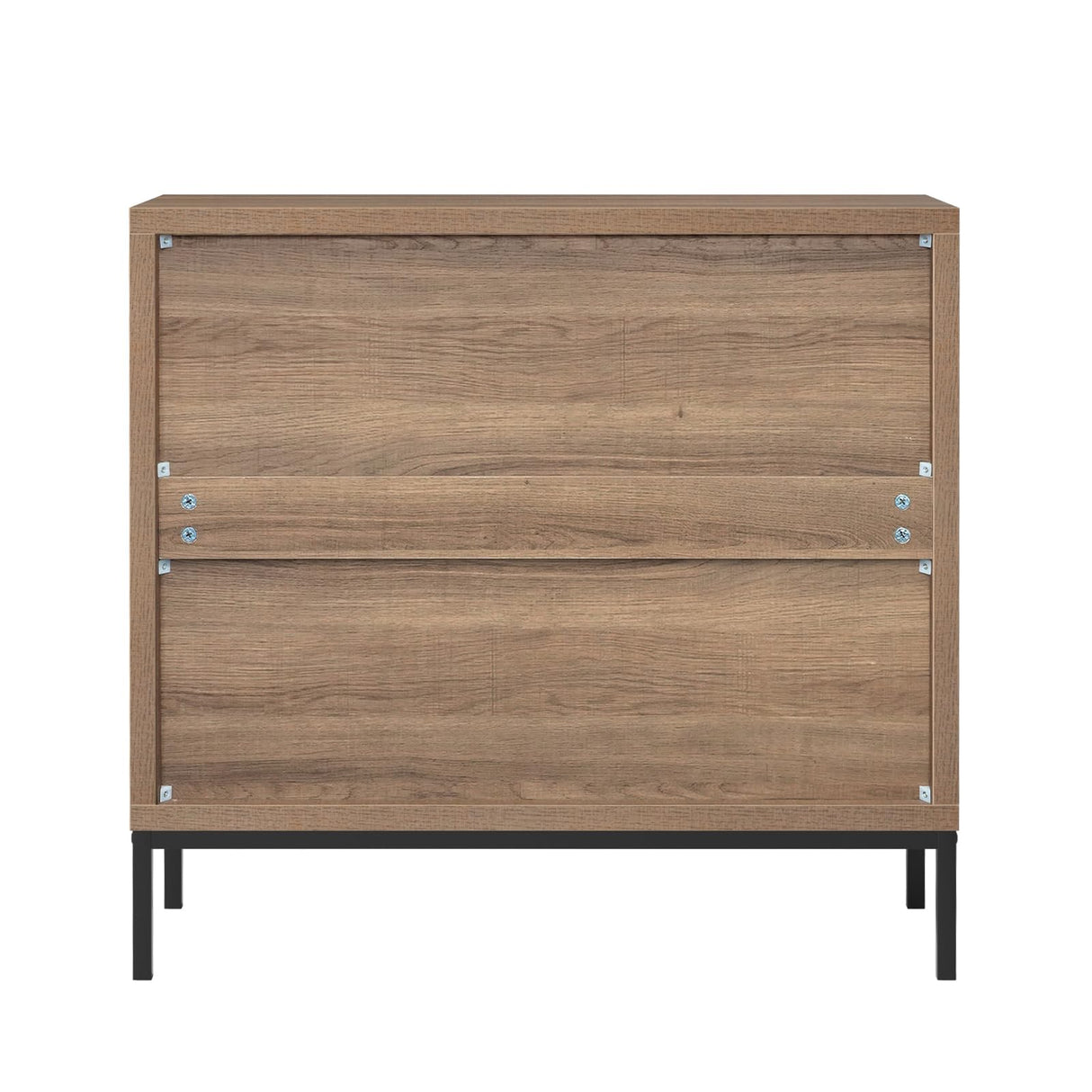 Anmytek 3 Drawer Dresser with Natural Rattan, Large Nightstand Dresser for Bedroom, Farmhouse Wood Closet Dressers Chest of Drawer with Storage Versatile Bedside Table, Rustic Oak,H0105 Anmytek