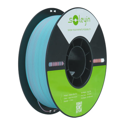 SOLEYIN Matte PLA Filament 1.75mm, 3D Printer Filament 30-300mm/s Printing Speed, Dimensional Accuracy +/- 0.02mm, 1kg Cardboard Spool(2.2lbs) Filament Fits for Most FDM 3D Printers(Moonstone)