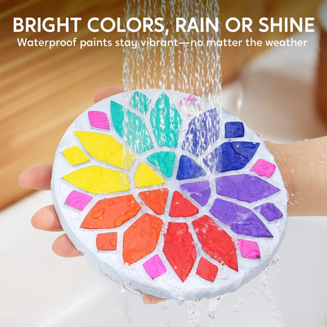 Klever Kits Stepping Stones Painting Kit for Kids - Paint 5 Garden Stones, Ceramic Garden Decor, Unicorn Craft Kits for Boys, Gifts for Boy, Girl Age 8+ Year Old - Summer Gift Klever Kits