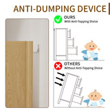 CHUWELL Dresser for Bedroom, 63" Wide Mid Century Modern Chest of Drawers with 9 Large Storage Space and 4 Solid Wood Cylindrical Legs, 9 Drawer Large Dresser for Bedroom(Oak) CHUWELL