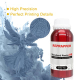 RepRapper Gray 3D Printer Resin, 405nm Fast UV-Curing 1kg Standard Resin, 3D Printing Resin Photopolymer Resin for LCD Printer, Grey 1000g RepRapper