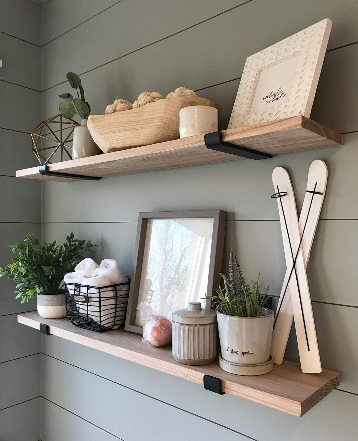 LEOPO 12 inch Shelf Bracket for DIY Floating Shelf, 1/5 inch Thick Heavy Duty Bracket, 6 Pack, 11.25” x 6” x 1.5” LEOPO