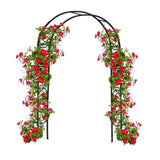 Garden Arch Trellis for Climbing Plants Outdoor Metal Trellis Wedding Arch Frame Assemble Freely 2 Sizes for Roses Vines Bridal Party Decoration, Black AngyangguoJi
