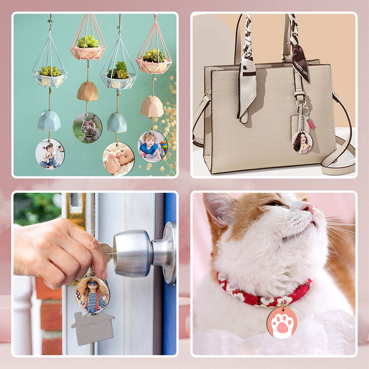 Modacraft Sublimation Keychain Blanks Bulk, 120Pcs Sublimation Keychain Blanks Set with 2 Inch Round Sublimation Blanks, Tassels, Keychain Rings, Jump Rings for DIY Crafting Sublimation Blanks Modacraft