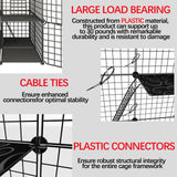 Indoor Cat Cage Enclosure DIY,Cat Playpen Catio Thick Metal Wire Kennels for 1-3 Cats Kitten Cage Detachable Patio Cat Crate (White, 41" L x 41" W x 55" H) Leptzoa