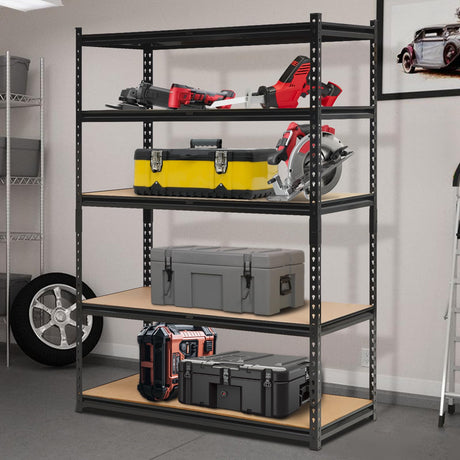 Heavy Duty Garage Shelving Units,5-Tier Adjustable Storage Shelves,48 x 24 x 72in,Loads 3000 LBSS,Adjustable Garage Storage Shelving, Metal Storage Utility Racks Shelf Unit Garvee
