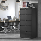 IKIMI 5 Drawer File Cabinet,Metal Filing Cabinets for Home Office,Vertical File Cabinet with Lock,Heavy Duty Metal Storage Cabinet for A4/Letter/Legal Size Files,Assembly Required IKIMI