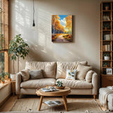 PINFFSHU Autumn Scenery Diamond Painting Kits for Adults 5D Sparkling Birch Forest Path Artwork Diamond Art Kits for Adults Full Drill Diamond Art Painting Kits Gem Art Kits for Wall Decor 12x16 Inch PINFFSHU