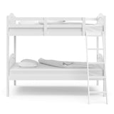 Storkcraft Long Horn Twin-Over-Twin Bunk Bed (White) - GREENGUARD Gold Certified, Converts to 2 individual twin beds Storkcraft