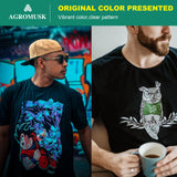 DTF Transfer Film(8.3" x 11.7")20 Sheets PET Direct to Film Heat Transfer Paper for All DTF&DTG Printer,Matte DTF Film for Sublimation Black White Light Dark Fabric T-Shirt Agromusk