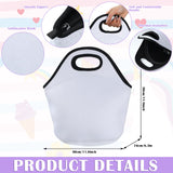Paterr 24 Pieces Sublimation Blanks Neoprene Lunch Bag Insulated Lunch Box Reusable Lunch Bag Case Thermal Food Carry Case Handbags with Zipper for Adults Work Travel Picnic DIY, White Paterr