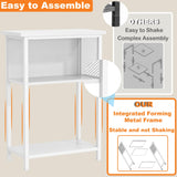 BSONE 5-10 Gallon Fish Tank Stand, Small Aquarium Stand Shelf, 0.71" Thickened Tabletop, 20.5" Wx11 Dx31 H, White BSONE