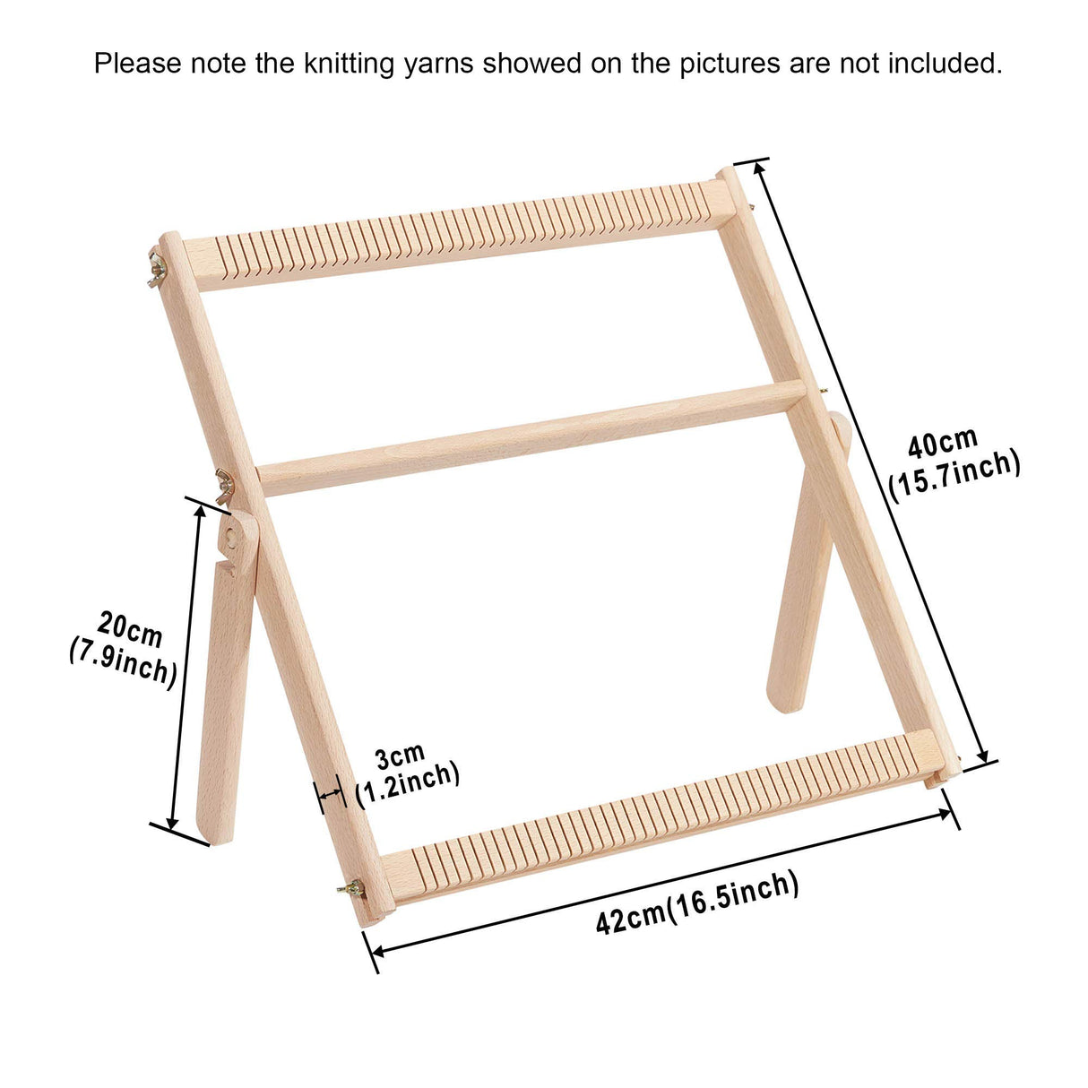 WILLOWDALE Weaving Loom, 16.5" L x 15.7" W Wooden Loom Kit,Tapestry Loom for Creative DIY Weaving Art & Crafts, Ideal for Kids, Beginners, Adults WILLOWDALE