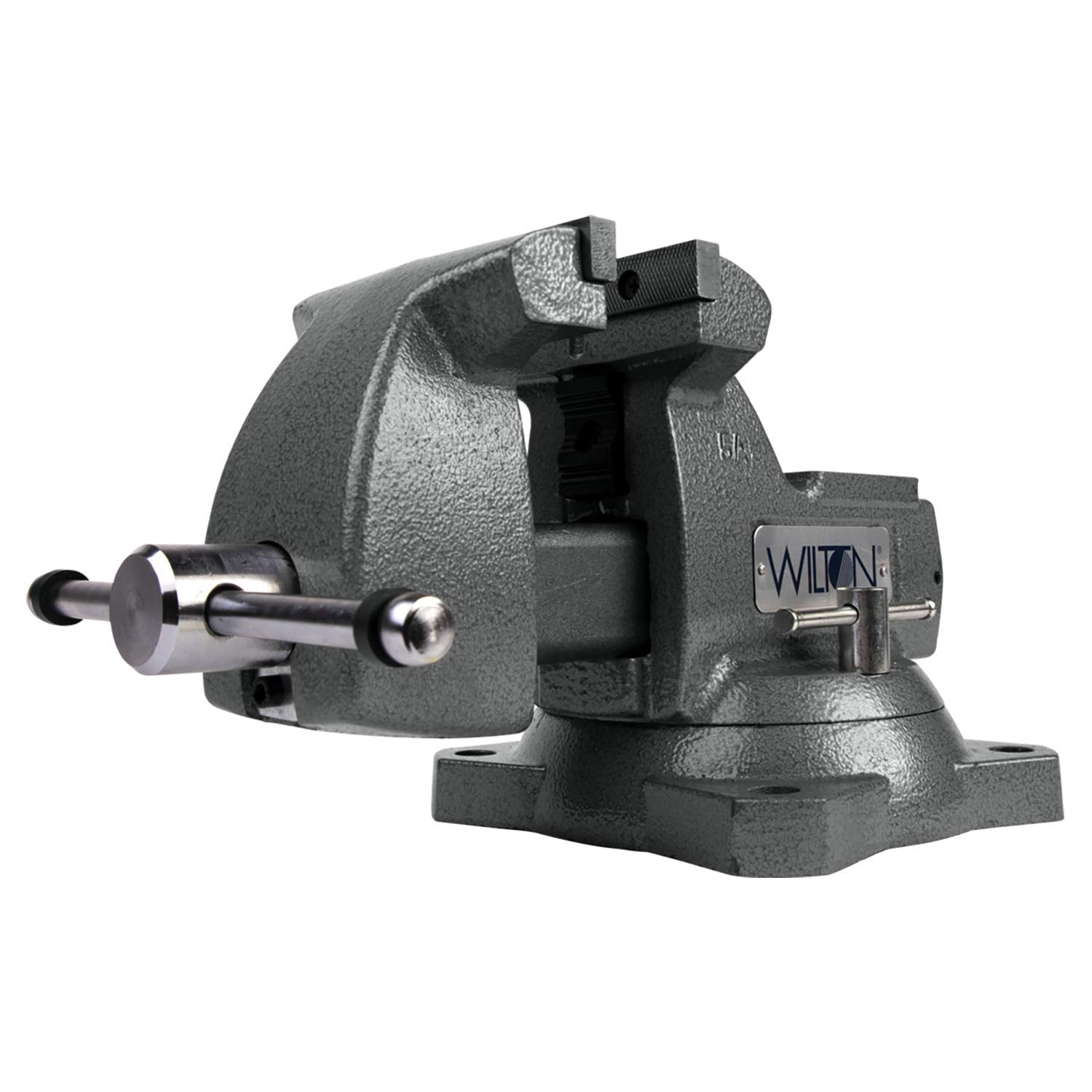 Wilton Mechanics Bench Vise, 5" Jaw Width, 5-1/4" Jaw Opening, 3-3/4" Throat (Model 745) - WoodArtSupply