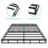 Upcanso Box Spring for Queen Bed Bed Base 6 Inch, Low Profile Metal Queen Box Spring with Fabric Cover, 3000 Lbs Max Weight Capacity Mattress Foundation, Noise-Free, Easy Assembly Upcanso