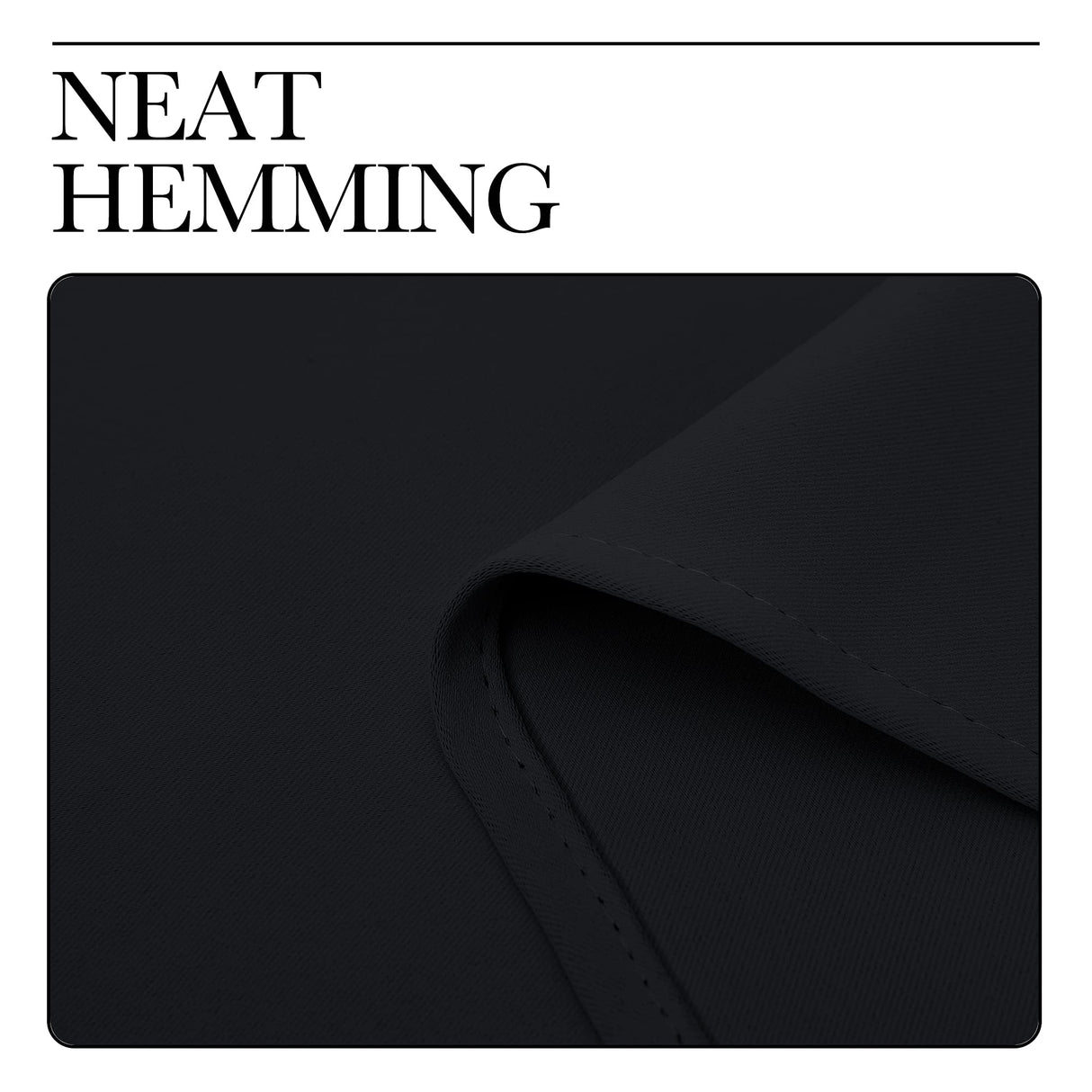 NICETOWN Halloween Black Blackout Curtain Blinds - Solid Thermal Insulated Window Treatment Blackout Drapes/Draperies for Bedroom (2 Panels, 42 inches Wide by 63 inches Long, Black) NICETOWN