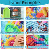 Animal Cat Diamond Art Kits for Adults,DIY Round Full Drill Diamond Painting Kits for Beginners Gem Art Winter Cat,5D Diamond Dots Painting with Diamond Arts and Crafts Wall Decor 13.8 x 13.8inch GEMFAMILY
