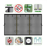 Magnetic Garage Door Screen for 16-22ft 2 3 Car Doors Durable Fiberglass Heavy Duty Mesh Garage Door Net, Pets Friendly Retractable Carport Garage Patio Porch RV Screen Curtain (Black, for 17x7ft) YXAZCM