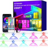 Yocrostar 200ft Permanent Outdoor Light,RGB Eaves Lights with App Control Remote,DIY IP67 Waterproof led Lights,Outside Light for House,Halloween,Roof,Garden,Christmas Decorations Yocrostar