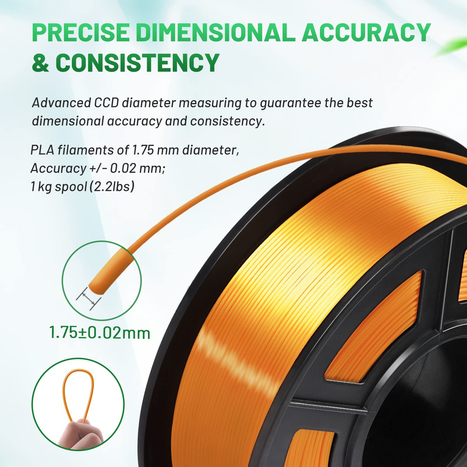 COLIDO Rainbow Silk PLA + 3D Printer Filament - Neatly Wound, Smooth Multicolor, 1.75mm Diameter, +/- 0.02mm Accuracy, 2.2lbs (1KG) Spool - Compatible with Most FDM 3D Printers (Rainbow, 1 Pa - WoodArtSupply