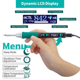 YIHUA 928D-IV Soldering Iron Pen Kit DC 65W Support PD QC, Type C Portable Soldering Station with 3 Tips, Solder Wire, Protective Cap YIHUA