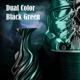 SUMLAND PLA Filament 1.75mm,Silk PLA 3D Printer Filament Dual Color Filament Black Green PLA Filament 2 in 1 Coextrusion,3D Printing Filament+/-0.02mm,1KG/2.2lb SUMLAND