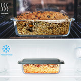 M MCIRCO 6-Piece Glass Loaf Pan with Lids Set, Meatloaf Pan With Airtight Lids, Loaf Pan For Bread, Cake, Pastries, Easy Grip, Fridge-to-Oven (1800ML/1.9Qt/ 7.2 Cups) M MCIRCO