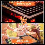 WIBIMEN Grill Mats for Outdoor Grill, Copper 7pcs Grill Mat, 100% Non-Stick PFOA Free 15.75 x 13", Heavy Duty, Reusable and Easy to Clean - Gas Charcoal & Electric BBQ WIBIMEN