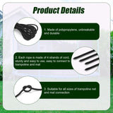 lasuroa 4 Pcs Trampoline Netting Cords, 15ft Each Black Trampoline Netting Cords Replacement Parts for Fence Netting Safety Trampoline Netting Cords Fits 12-16ft Trampolines lasuroa