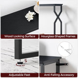 MAHANCRIS Console Sofa Table, 44.9" Entryway Table with Power Station, Narrow Couch Table, Hallway Table, Sofa Table with USB Ports, Metal Frame, for Entrance, Living Room, Black CTHB113E01 MAHANCRIS