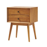 Great Deal Furniture Mid Century Nightstand, Natural GDF Studio