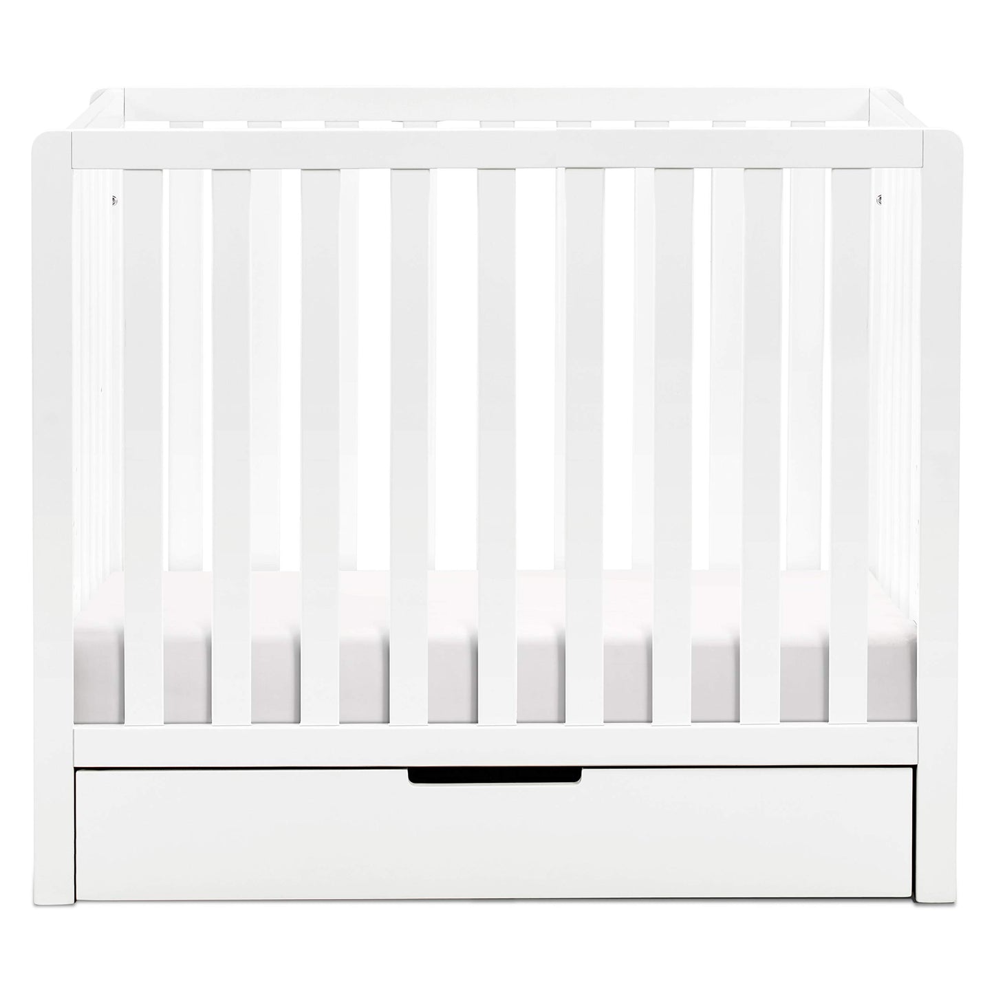 Carter's by DaVinci Colby 4-in-1 Convertible Mini Crib with Trundle Drawer in White, Greenguard Gold Certified, Undercrib Storage