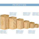 Jetec Hexagonal Jewelry Display Risers Hexagonal Market Display Risers Stands Acrylic Showcase Acrylic Stand for Jewelry Model Figures Decoration, 6 Sizes(Woodgrain,12 Pieces) Jetec