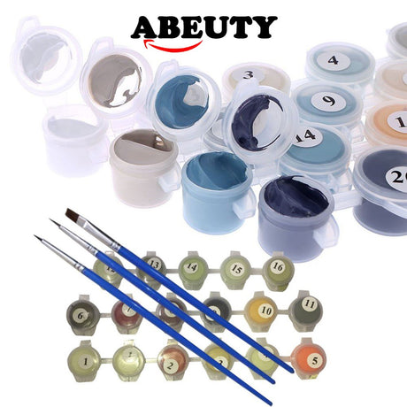 ABEUTY DIY Paint by Numbers for Adults Beginner,Forest Garden Wave 16x20 inches Number Painting Home Decoration Crafts (No Frame) ABEUTY