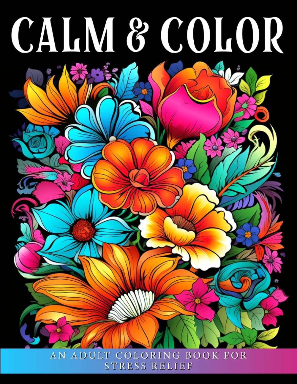 30 Blooming Flowers: A Large Print Adult Coloring Book for Stress Relief and Relaxation: Floral Patterns for a Calming and Creative Escape WoodArtSupply