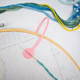 4 pcs Magnetic Needle Minders Silicone Fabric Clips, Macron Color Magnetic Needle Keeper Needle Nanny for Cross Stitch Embroidery Needlework Accessories Cross-Stitch Gift WoodArtSupply