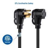 Cable Matters 4 Prong 50 AMP RV Extension Cord 25 ft with Easy-Grip Handles, 6/8 AWG, NEMA 14-50 Extension Cord, Compatible with Tesla Charger/EV Charger / J1772 Charger (NEMA 14-50P to 14-50R) Cable Matters