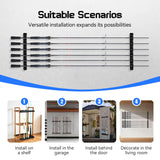 Tcakelox Fishing Rod Holder for Garage Fishing Pole Holders Fishing Rod Rack Vertical Wall-Mounted for Garage Stores 6 Rods or Combos Fits Most Rod Diameters (Vertical Black, 1 Pair) Tcakelox