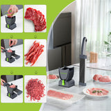 Jonscook Fresh Meat Slicer, Manual Fresh Meat Cutter Food Slicer, Fresh Meat Slicing Shredding, Meat Cleavers -Gray Jonscook