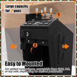 HARDROCK [ 2 Guns Capacity Gun Safe for Pistols, Biometric Wall Mounted Handgun Safe Box for Desk, Bedside,Truck，Drop Down Quick Access Security Safe with Fingerprint Keypad Lock for Home nightstand HARDROCK