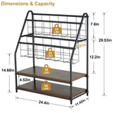 VECELO Magazine Rack FloorStanding,Magazine Display Stand Brochures Newspaper Holders,with 2 Shelves Board for Office,Library,Exhibition Hall,Hospital Indoor&Outdoor,Grey VECELO