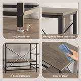 Becuddler 55 Gallon Fish Tank Stand with Charging Station, 49.2x13.8 Metal Aquarium Stand with 3-Tiers Adjustable Storage Shelves, 6-Legs Reptile Terrarium Stand, 700 LBs Becuddler