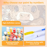 Paint by Numbers for Adult with Frame, Cow Paint by Numbers Kit for Adults Beginners, DIY Cow Acrylic Painting on Canvas for Home Wall Art Decor 9.8x9.8 Inch (with Frame Easel) Mandun